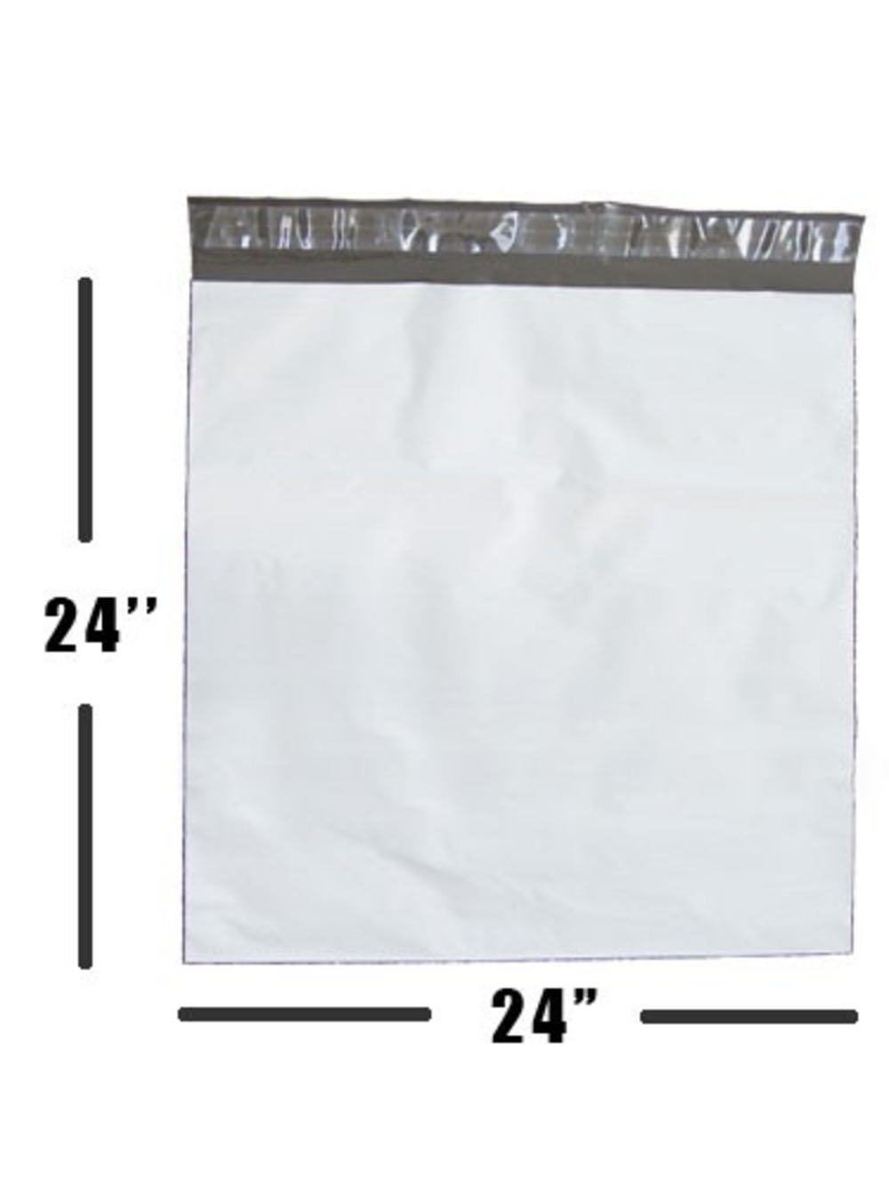 White 24" x 24" Resealable Poly Mailer Bag - Pack Of 10